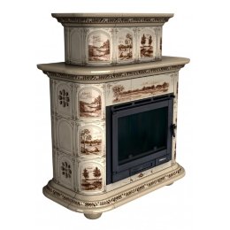 Каминная облицовка КимрПечь Прованс пристенная двухъярусная Деревня